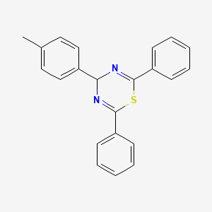molecular formula C22H18N2S B2859268 4-(4-methylphenyl)-2,6-diphenyl-4H-1,3,5-thiadiazine CAS No. 56472-09-4