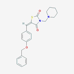 molecular formula C23H24N2O3S B285927 (5E)-5-[4-(benzyloxy)benzylidene]-3-(piperidin-1-ylmethyl)-1,3-thiazolidine-2,4-dione 