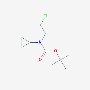 molecular formula C10H18ClNO2 B2859281 叔丁基 N-(2-氯乙基)-N-环丙基氨基甲酸酯 CAS No. 1507977-56-1