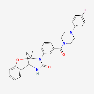 3-(3-(4-(4-fluorophenyl)piperazine-1-carbonyl)phenyl)-2-methyl-5,6-dihydro-2H-2,6-methanobenzo[g][1,3,5]oxadiazocin-4(3H)-one