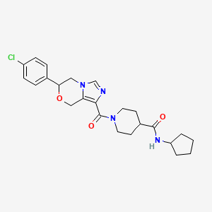 1-{[6-(4-chlorophenyl)-5,6-dihydro-8H-imidazo[5,1-c][1,4]oxazin-1-yl]carbonyl}-N-cyclopentyl-4-piperidinecarboxamide