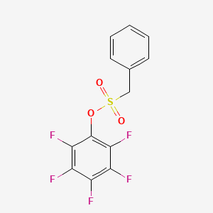 molecular formula C13H7F5O3S B2859294 2,3,4,5,6-Pentafluorophenyl phenylmethanesulfonate CAS No. 864450-16-8