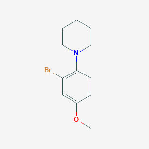 molecular formula C12H16BrNO B2859300 1-(2-溴-4-甲氧基苯基)哌啶 CAS No. 1785272-97-0