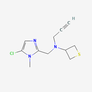 N-[(5-Chloro-1-methylimidazol-2-yl)methyl]-N-prop-2-ynylthietan-3-amine