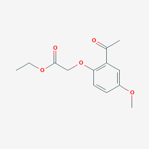 molecular formula C13H16O5 B2859308 (2-Acetyl-4-methoxy-phenoxy)-acetic acid ethyl ester CAS No. 33038-04-9