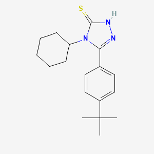 molecular formula C18H25N3S B2859311 5-(4-tert-butylphenyl)-4-cyclohexyl-4H-1,2,4-triazole-3-thiol CAS No. 309272-76-2