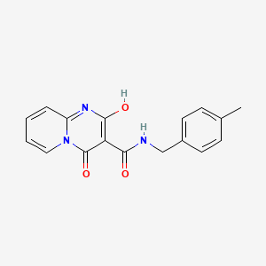 molecular formula C17H15N3O3 B2859317 2-hydroxy-N-(4-methylbenzyl)-4-oxo-4H-pyrido[1,2-a]pyrimidine-3-carboxamide CAS No. 886899-95-2