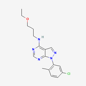 1-(5-chloro-2-methylphenyl)-N-(3-ethoxypropyl)-1H-pyrazolo[3,4-d]pyrimidin-4-amine