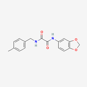 molecular formula C17H16N2O4 B2859328 N'-(1,3-苯并二氧杂环-5-基)-N-[(4-甲苯基)甲基]草酰胺 CAS No. 433243-17-5