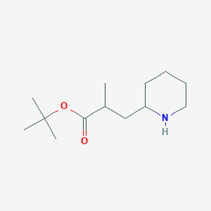 molecular formula C13H25NO2 B2859329 Tert-butyl 2-methyl-3-piperidin-2-ylpropanoate CAS No. 2248314-47-6