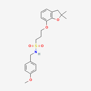 3-((2,2-dimethyl-2,3-dihydrobenzofuran-7-yl)oxy)-N-(4-methoxybenzyl)propane-1-sulfonamide