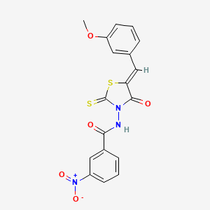 (Z)-N-(5-(3-methoxybenzylidene)-4-oxo-2-thioxothiazolidin-3-yl)-3-nitrobenzamide