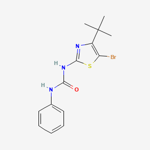 molecular formula C14H16BrN3OS B2859340 N-[5-bromo-4-(tert-butyl)-1,3-thiazol-2-yl]-N'-phenylurea CAS No. 478258-55-8