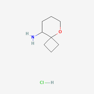 molecular formula C8H16ClNO B2859341 5-Oxaspiro[3.5]nonan-9-amine;hydrochloride CAS No. 2287331-84-2