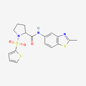 N-(2-methylbenzo[d]thiazol-5-yl)-1-(thiophen-2-ylsulfonyl)pyrrolidine-2-carboxamide