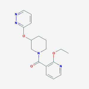 molecular formula C17H20N4O3 B2859377 (2-Ethoxypyridin-3-yl)(3-(pyridazin-3-yloxy)piperidin-1-yl)methanone CAS No. 2034447-44-2