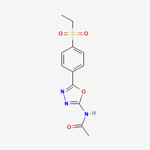 N-(5-(4-(ethylsulfonyl)phenyl)-1,3,4-oxadiazol-2-yl)acetamide