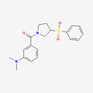 (3-(Dimethylamino)phenyl)(3-(phenylsulfonyl)pyrrolidin-1-yl)methanone