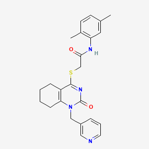 N-(2,5-dimethylphenyl)-2-((2-oxo-1-(pyridin-3-ylmethyl)-1,2,5,6,7,8-hexahydroquinazolin-4-yl)thio)acetamide