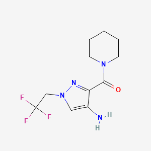 3-(Piperidin-1-ylcarbonyl)-1-(2,2,2-trifluoroethyl)-1H-pyrazol-4-amine