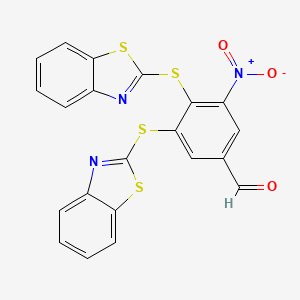 3,4-Bis(1,3-benzothiazol-2-ylsulfanyl)-5-nitrobenzaldehyde