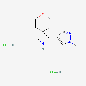 3-(1-Methylpyrazol-4-yl)-7-oxa-2-azaspiro[3.5]nonane;dihydrochloride