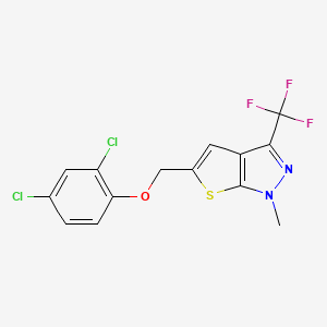 5-[(2,4-dichlorophenoxy)methyl]-1-methyl-3-(trifluoromethyl)-1H-thieno[2,3-c]pyrazole