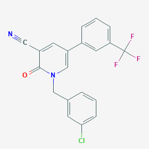 1-(3-Chlorobenzyl)-2-oxo-5-[3-(trifluoromethyl)phenyl]-1,2-dihydro-3-pyridinecarbonitrile