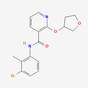 molecular formula C17H17BrN2O3 B2859445 N-(3-bromo-2-methylphenyl)-2-((tetrahydrofuran-3-yl)oxy)nicotinamide CAS No. 2034387-81-8