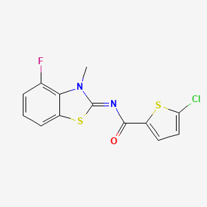 molecular formula C13H8ClFN2OS2 B2859446 5-chloro-N-(4-fluoro-3-methyl-1,3-benzothiazol-2-ylidene)thiophene-2-carboxamide CAS No. 851079-98-6