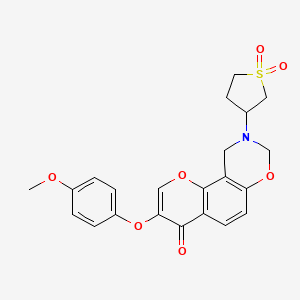 9-(1,1-dioxidotetrahydrothiophen-3-yl)-3-(4-methoxyphenoxy)-9,10-dihydrochromeno[8,7-e][1,3]oxazin-4(8H)-one