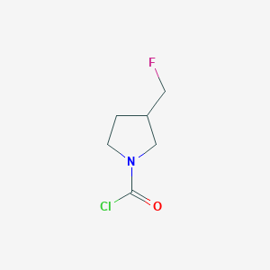 molecular formula C6H9ClFNO B2859448 3-(Fluoromethyl)pyrrolidine-1-carbonyl chloride CAS No. 2138088-88-5
