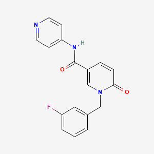molecular formula C18H14FN3O2 B2859454 1-(3-fluorobenzyl)-6-oxo-N-(pyridin-4-yl)-1,6-dihydropyridine-3-carboxamide CAS No. 942009-12-3