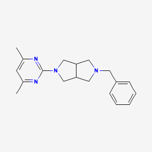 molecular formula C19H24N4 B2859461 2-Benzyl-5-(4,6-dimethyl-pyrimidin-2-yl)-octahydro-pyrrolo[3,4-c]pyrrole CAS No. 1293284-73-7