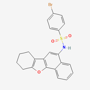 molecular formula C22H18BrNO3S B2859463 4-bromo-N-(7,8,9,10-tetrahydronaphtho[1,2-b][1]benzofuran-5-yl)benzenesulfonamide CAS No. 406474-81-5