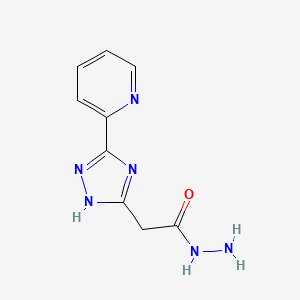 molecular formula C9H10N6O B2859464 2-(3-(2-pyridyl)-1H-1,2,4-triazol-5-yl)acetohydrazide CAS No. 1018163-27-3