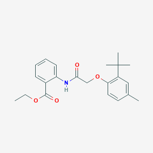 Ethyl 2-{[(2-tert-butyl-4-methylphenoxy)acetyl]amino}benzoate