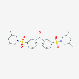 molecular formula C27H34N2O5S2 B285947 2,7-Bis-(3,5-dimethyl-piperidine-1-sulfonyl)-fluoren-9-one 