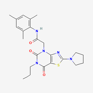 molecular formula C23H29N5O3S B2859474 ethyl 2-({[3-oxo-8-(phenylthio)[1,2,4]triazolo[4,3-a]pyrazin-2(3H)-yl]acetyl}amino)benzoate CAS No. 1115899-07-4