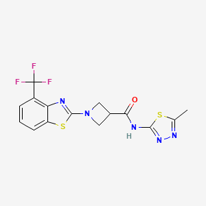 N-(5-methyl-1,3,4-thiadiazol-2-yl)-1-(4-(trifluoromethyl)benzo[d]thiazol-2-yl)azetidine-3-carboxamide