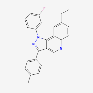 molecular formula C25H20FN3 B2859479 8-ethyl-1-(3-fluorophenyl)-3-(4-methylphenyl)-1H-pyrazolo[4,3-c]quinoline CAS No. 901265-20-1