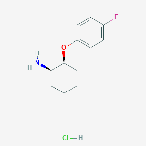 molecular formula C12H17ClFNO B2859481 (1R,2S)-2-(4-Fluorophenoxy)cyclohexan-1-amine;hydrochloride CAS No. 2361609-08-5