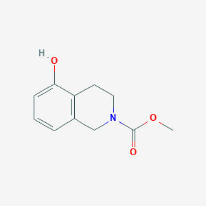 molecular formula C11H13NO3 B2859486 N-methoxycarbonyl-5-hydroxy-1,2,3,4-tetrahydroisoquinoline CAS No. 110192-23-9