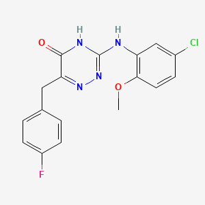 3-((5-chloro-2-methoxyphenyl)amino)-6-(4-fluorobenzyl)-1,2,4-triazin-5(4H)-one