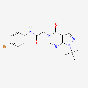 molecular formula C17H18BrN5O2 B2859489 N-(4-溴苯基)-2-(1-叔丁基-4-氧代吡唑并[3,4-d]嘧啶-5-基)乙酰胺 CAS No. 863447-78-3