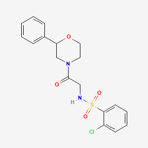 2-chloro-N-(2-oxo-2-(2-phenylmorpholino)ethyl)benzenesulfonamide