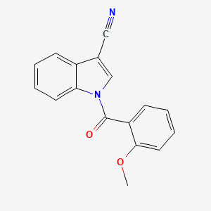 molecular formula C17H12N2O2 B2859494 1-[(2-甲氧基苯基)羰基]-1H-吲哚-3-腈 CAS No. 1284306-96-2