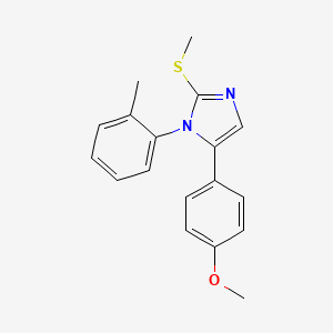 5-(4-methoxyphenyl)-2-(methylthio)-1-(o-tolyl)-1H-imidazole