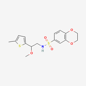 N-(2-methoxy-2-(5-methylthiophen-2-yl)ethyl)-2,3-dihydrobenzo[b][1,4]dioxine-6-sulfonamide