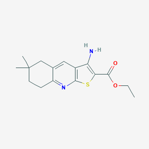 molecular formula C16H20N2O2S B285951 Ethyl 3-amino-6,6-dimethyl-5,6,7,8-tetrahydrothieno[2,3-b]quinoline-2-carboxylate 